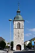 Glockenturm der alten Dorfkirche