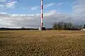 Fuß des Hauptsendemastes