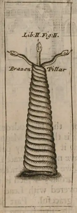 George Whelers Zeichnung der Schlangensäule in Konstantinopel