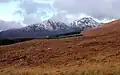 Der Sgùrr nan Each von Südwesten aus gesehen, rechts der Hauptgipfel, links der Vorgipfel Sgùrr a’ Chadha Dheirg