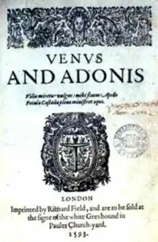 Shakespeares Venus und Adonis, Erstdruck