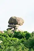 Ein Pilzfelsen auf den Shere Hills