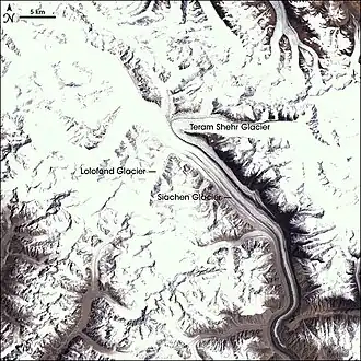 Der Siachen von der ISS aus