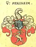 Familienwappen der von Pfahlheim nach Siebmachers Wappenbuch
