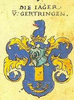 Wappen der Iager v. Gertringen (aus Siebmachers Wappenbuch)