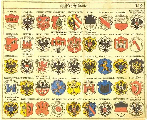 Blatt 219: Wappen von Reichsstädten