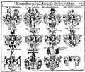 Wappen derer von Gall in Johann Siebmachers Wappenbuch um 1701, „Ravenspurgische Adeliche Geschlechter“