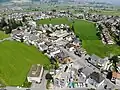 Siebnen mit Blick Richtung Gemeinde Wangen SZ sowie ganz rechts im Bild Gemeinde Schübelbach.