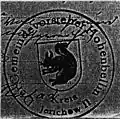 Altes Siegel der Gemeinde Hohenbellin