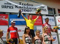 Siegerehrung 2007, v.&nbsp;l.&nbsp;n.&nbsp;r.: Dominik Nerz, Sieger Matthias Brändle, Indulis Bekmanis