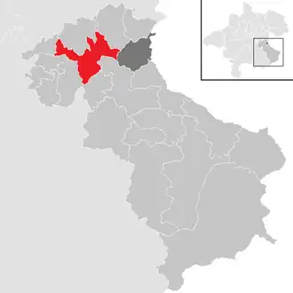 Lage der Gemeinde Sierning im Bezirk Steyr-Land (anklickbare Karte)