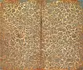 Brokatpapier mit negativem Goldrelief. Johann Wilhelm Meyer, Augsburg, ca. 1760.