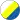 Weiß/Blau mit gelbem Strich