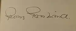 Signatur Franz Fassbind