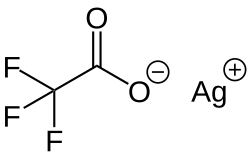 Strukturformel von Silbertrifluoracetat