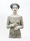 Halbfigur, 2011, Terrakotta, engobiert, Höhe: 85 cm