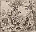 Merkur und Argus, Radierung, National Gallery of Art, Washington