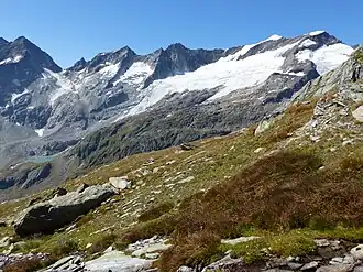 Simonykees und Simonysee mit den Gubach- und Simonyspitzen