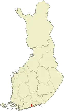 Lage von Sipoo in Finnland