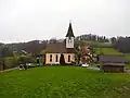 Der Zürcher Teil mit der Kirche von 1838
