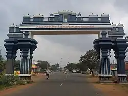 Ortseinfahrt von Sivaganga