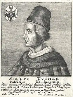 Sixtus I. Tucher (1459–1507), Kupferstich, um 1725