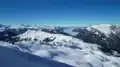 Blick von der Bergstation der Glattingratbahn auf das Klostertal