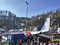 Anlage während des FIS Damenweltcup Springens