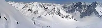Skitour auf den Längentaler Weißer Kogel, kurz vor dem Gipfel