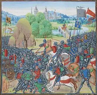 Schlacht bei Roosebeke; aus der Chronik von Jean Froissart