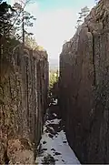 Die Schlucht Slåttdalsskrevan