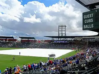 Spiel der Chicago Cubs gegen die Los Angeles Angels am 28. Februar 2017