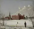 Das Schloss nach dem Brand, Gemälde von 1860