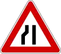 Einseitig (links) verengte Fahrbahn