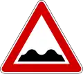 Unebene Fahrbahn