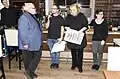 Preisverleihung Papierener Gustl 2015, v.&nbsp;l.&nbsp;n.&nbsp;r. Herbert Wilfinger, Severin Fiala, Veronika Franz, Gabriele Knittel (bester österreichischer Film 2015 „Ich seh ich seh“)