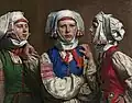 Józef Teofil Smoliński: Drei Frauen in Tracht, um 1900.