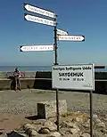 Wegweiser am südlichsten Punkt Schwedens
