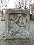 Nachgebildeter Sockel des ehemaligen Schauteufelskreuzes