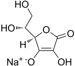 Strukturformel von Natriumisoascorbat