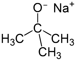Strukturformel von Natrium-2-methylpropan-2-olat