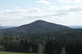 Sokol (Falkenberg) von Lückendorf aus gesehen