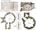Türme von Somerton Castle. Illustration von James Sandby Padley