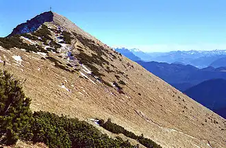 Der Gipfel des Hinteren Sonnwendjochs von Südwesten