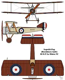 Commander Dunning hat diesen Sopwith Pup verwendet.