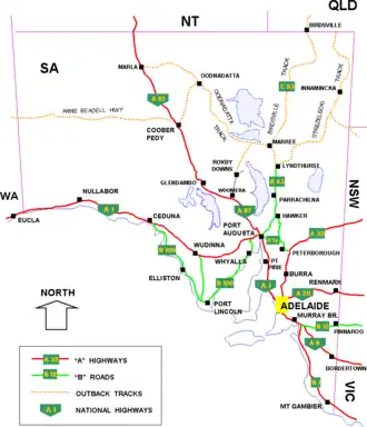 Übersichtskarte Birdsville Track