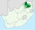 Anteil der Nord-Sothosprecher in Südafrika (2011)