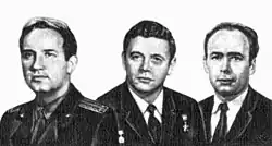 Georgi Dobrowolski, Wladislaw Wolkow, Wiktor Pazajew