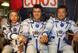 v. l. n. r. Schargin, Scharipow und Chiao