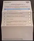 Stimmzettel zur Sozialwahl 2023 der Barmer Ersatzkasse